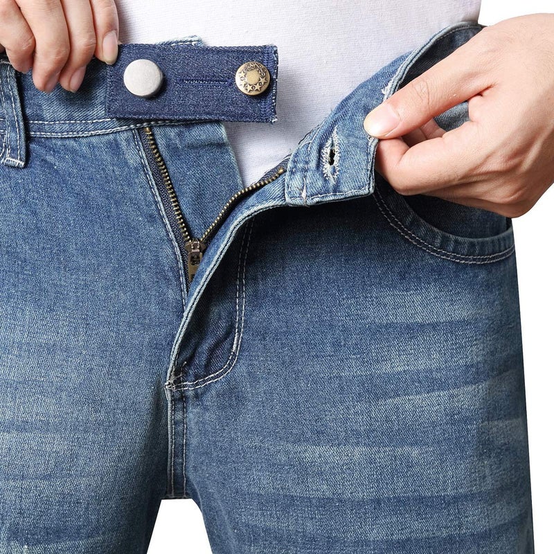 Zousen Denim Waist Extenders for Men and Women(6 Pack), Adjustable Waistband Expanders for Jeans Trousers Pants Buttons Extender Set - Image 5